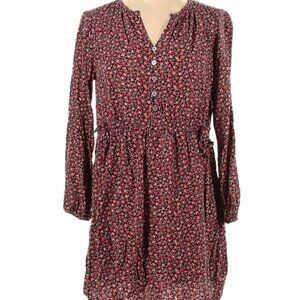 LOFT Long sleeve, tie waist, button shirt dress